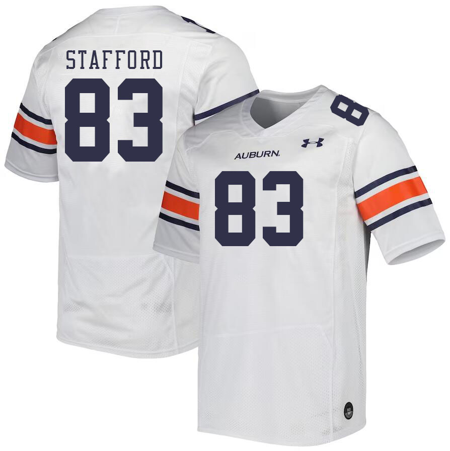 Men #83 Colby Stafford Auburn Tigers College Football Jerseys Stitched-White